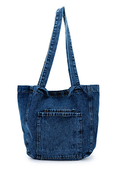 minebag Casual Denim Women's Shoulder Bag with Hidden Pocket Appearance Ramon...