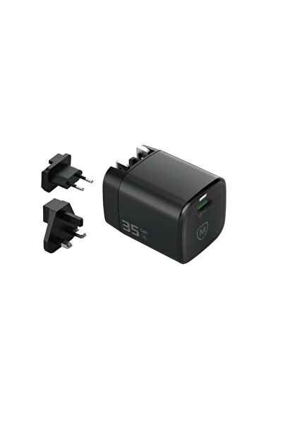 Micropack MWC-135 35W GaN USB-C Fast Wall Charger with Universal Foldable Plu...