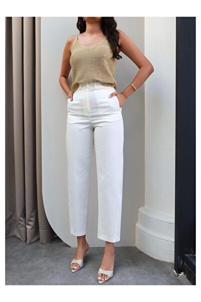 ESRAHELVACI High Waist Straight Cut Trousers