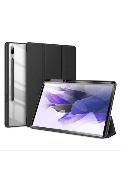 SIGLOO Калъф тип мида със стойка за Samsung Galaxy Tab S7 Plus S8 Plus FE Черен