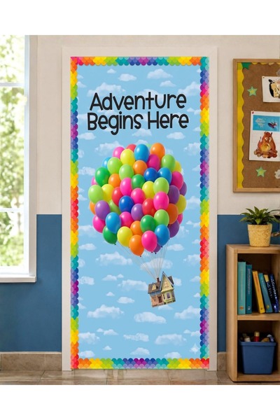 PROMISEBACKDROP2 زينة باب مرنة مقاس 190x75 سم، زينة باب من القماش، بتصميم "مغ...