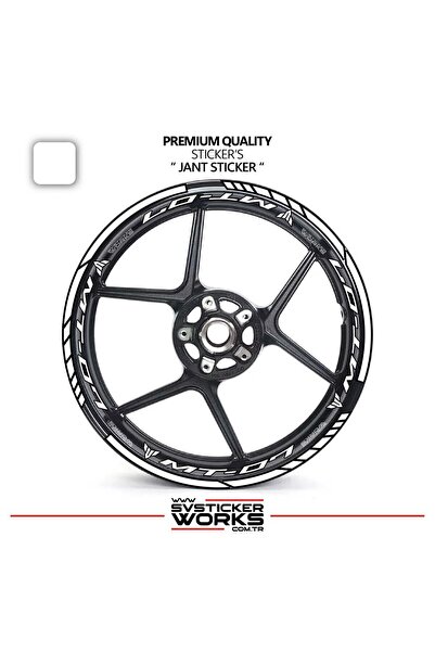 ARONA Yamaha Mt07 Wheel Sticker and Inner Text Printed Label Sticker Model Pr...