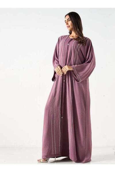 Azria Fashion Mauve Embellished Abaya