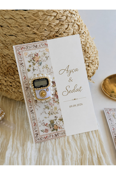 pearlcollections Söz, nişan,kına, düğün, kartlı zikirmatik 10 adet