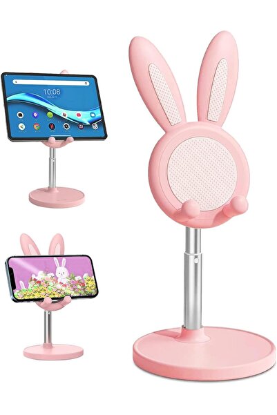 Arabest Cute Bunny Phone Holder,Adjustable Cell Phone Stand,Desk,Thick Case F...