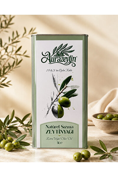 Aura Zeytin Aurazeytin Natürel Sızma Zeytinyağı 5 L – Extra Virgin Olive Oil ...