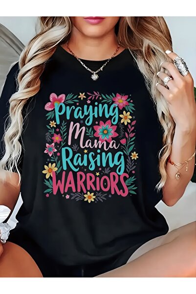 NOURAM Bohemian Floral Praying Mom T-Shirt Vintage Family Matching T-Shirts M...