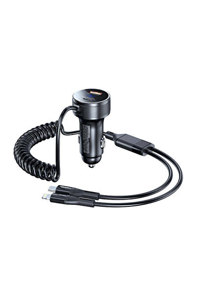 Remax Φορτιστής Αυτοκινήτου 52.5W 5A με Θύρες: 2xUSB 1xType-C 2xΑναπτήρας Αυτ...