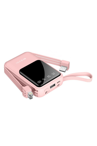 OEM DX146S3 Power Bank 10000mAh 22.5W με θύρα USB-A και θύρα USB-C Ροζ