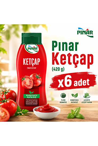 Pınar Ketçap (420 g) x6 Adet