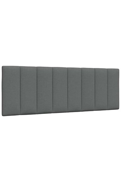 vidaxl Pernă pentru tăblie de pat, Hanko, gri închis, 140 cm, material textil