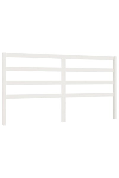 vidaxl Tăblie de pat, alb, 206x4x100 cm, lemn masiv de pin
