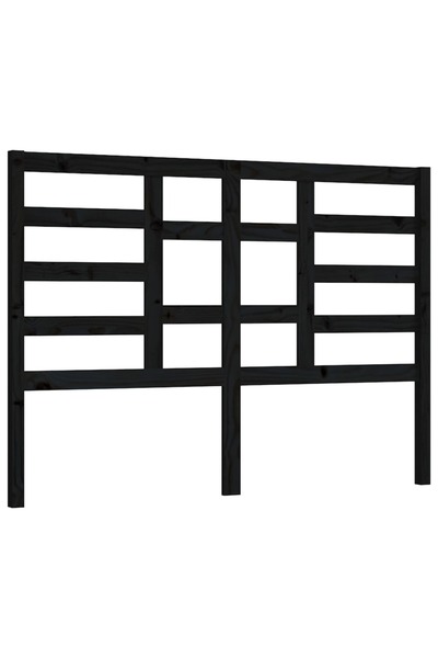 vidaxl Tăblie de pat, negru, 156x4x104 cm, lemn masiv de pin