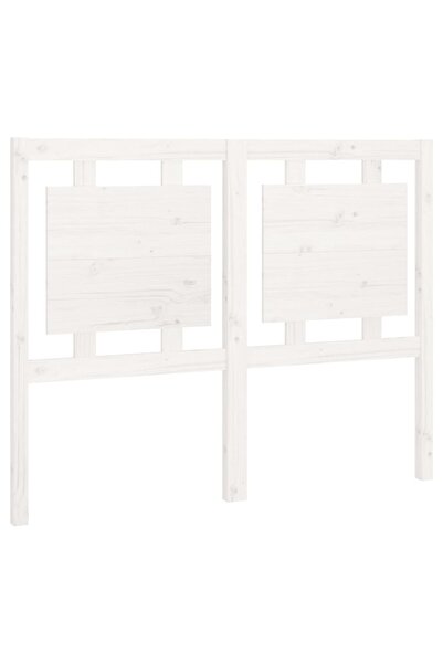 vidaxl Tăblie de pat, alb, 125,5x4x100 cm, lemn masiv de pin
