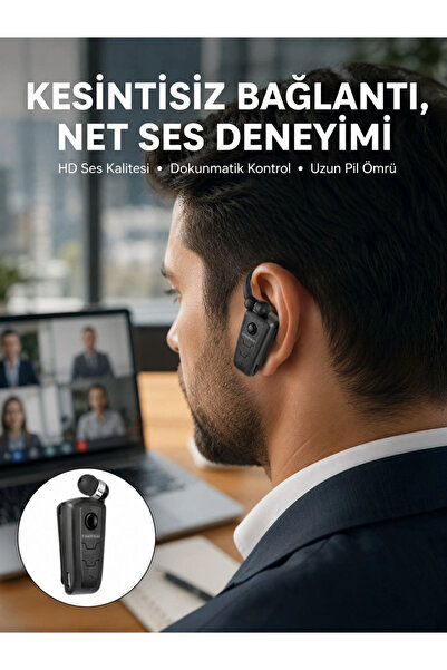 Genel Markalar Mikrofonlu Makaralı Bluetooth Kulakiçi Kulaklık Android ve İOS...