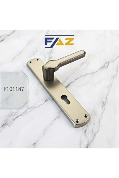 FAZ Matte Chrome Wooden Door Handle Set Straight Handled - Vaz