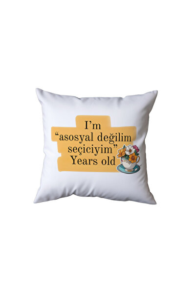Beramussa I'M Not Antisocial I'M Selective Pillow, Funny Gift