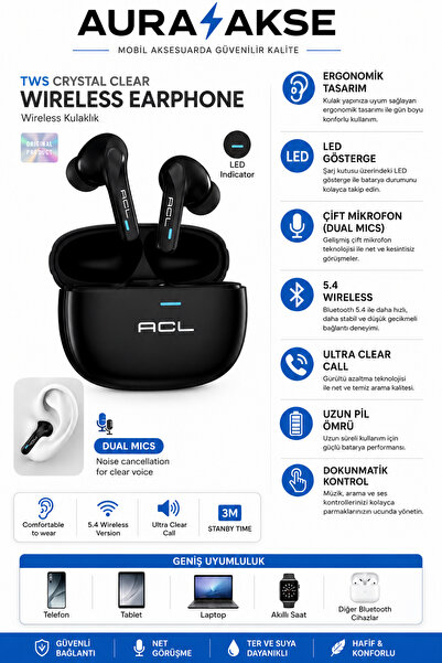 ACL AURA AKSE TWS WİRELESS KULAKLIK
