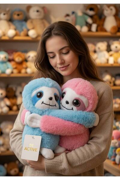 BE ACTİVE Hug Buddies Hugging Plush Toy Couple – Gift for Lovers, Soft Couple...