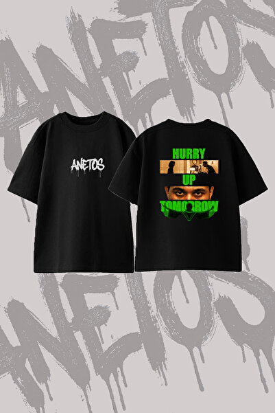 Anetos The Weeknd After Hours_1 Μπλουζάκι με στάμπα στην πλάτη, βαμβακερό, μα...