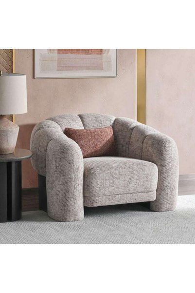PAN HOME AROSA SINGLE SEATER SOFA - BEIGE