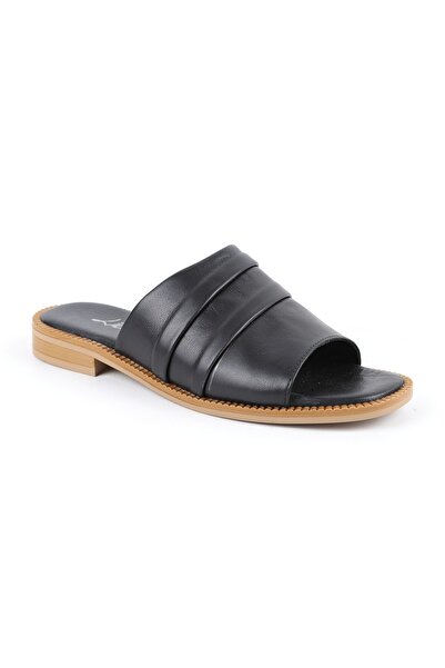 Libero Women's Slippers Daily Genuine Leather Layered Band Anatomical Flat So...