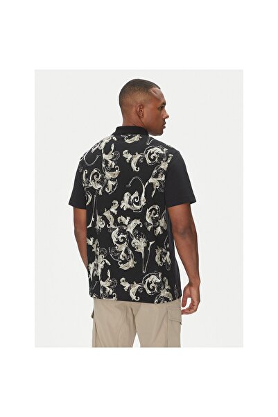 VERSACE JEANS COUTURE Polo bărbați 78GAG627 J0003 Negru