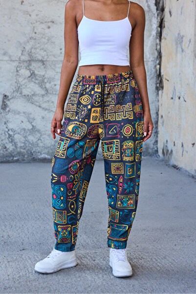 Superbluemexico Women's Street Style Loose Baggy Trousers