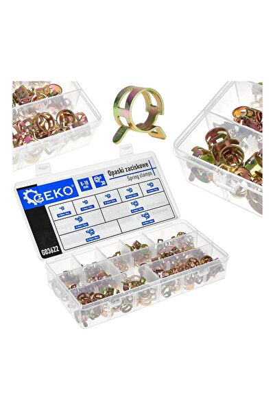 GEKO Set de coliere pentru cabluri, 8-18 mm, 135 bucăți, G03622
