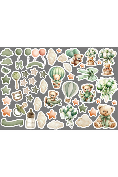 TELLGRAF Children's Themed Sticker Set (21X31 cm 1 Set)