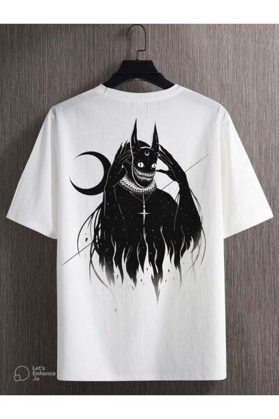 bellanova Unisex πολύχρωμο μπλουζάκι με στάμπα Oversize Streetwear Άνετη εφαρ...
