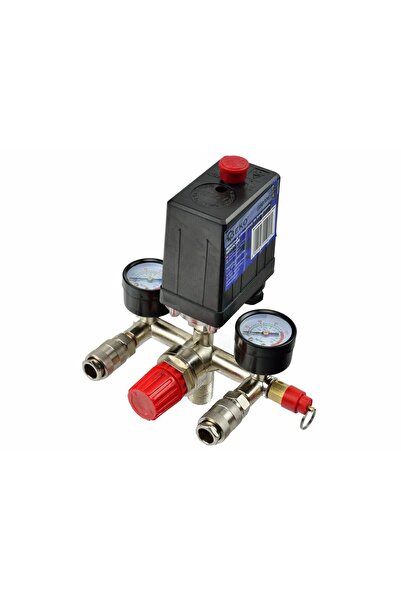 GEKO Kit presostat pentru compresor cu două manometre 12 bar, G80306