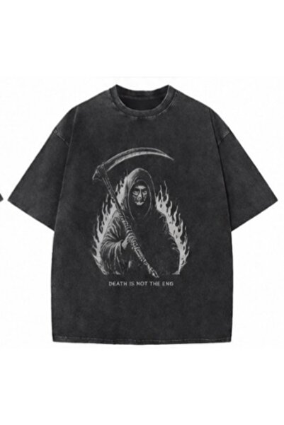 bellanova Unisex πολύχρωμο μπλουζάκι με στάμπα Oversize Streetwear Άνετη εφαρ...
