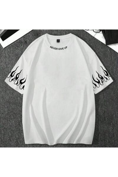 bellanova Unisex πολύχρωμο μπλουζάκι με στάμπα Oversize Streetwear Άνετη εφαρ...