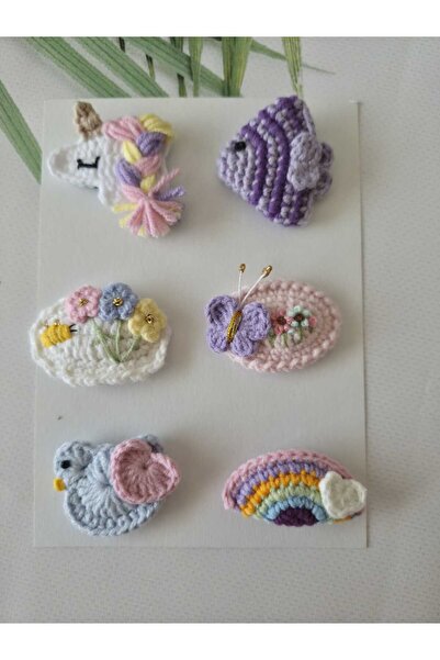 Hand Mother's Since 2024 Hairless Baby Hair Clips 6-Piece Mixed Sets Hanmade ...