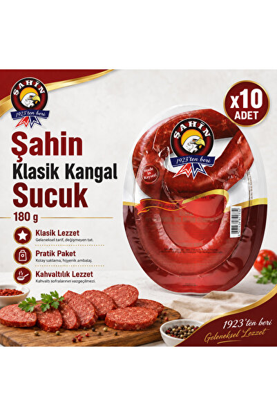 Şahin Klasik Kangal Sucuk (180 g) x10 adet