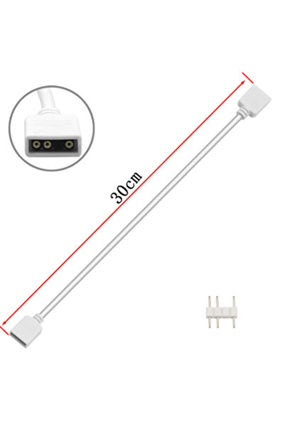 Choice 30cm 1-1(3Pin 5V)White 5V 3Pin Power Splitter Cable White-LED Light Ex...