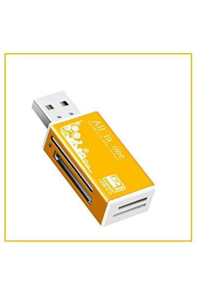 Choice1 Gold Alloy Card Reader 4 Ports USB2.0 Micro SD TF M2 MS Pro Duo MMC S...