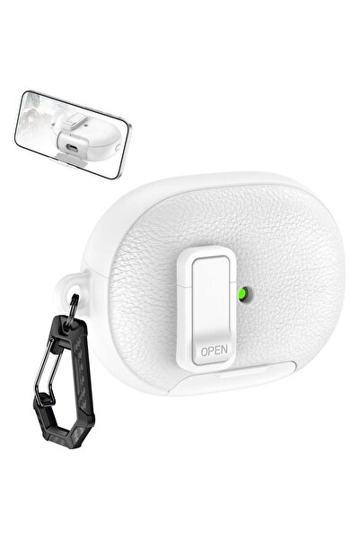 Choice8 White Earphone Protective Case for FreeBuds Pro 5 PU Leather Case wit...