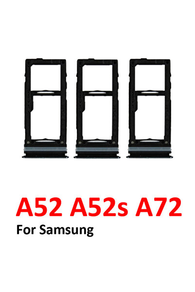 Choice8 Black x3 For A52 A52s A72 4G 5G Phone New SIM Card Tray Housing Micro...