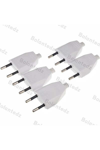 Choice 4.0mm White 5pcs Euro Plug Adapter Replacement 16A Male France Korea G...