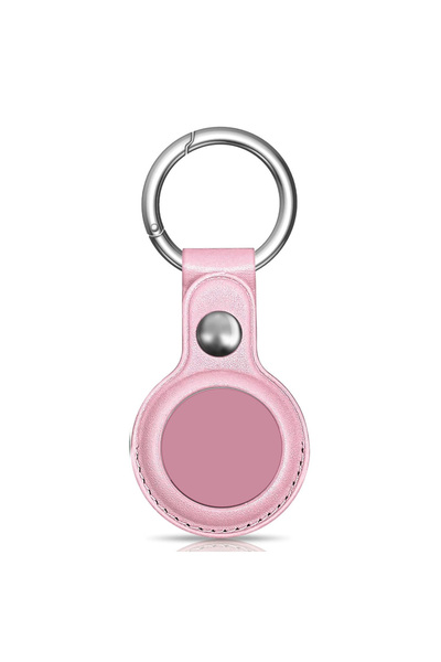 Choice7 pink PU Leather Case for Airtag Protective Case Cover for Locator Tra...