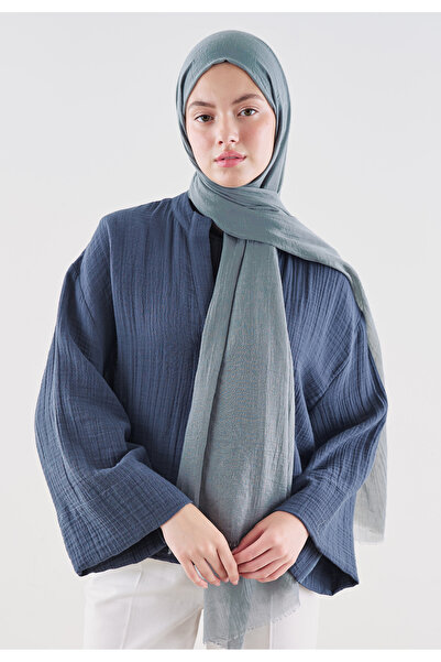 Freshscarfs Σάλι Πριμιούμ Ντουμπάι Μπλε-Γκρι