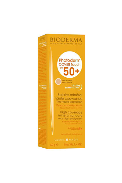 Bioderma بي.دي فوتوديرم كوفر تاتش SPF 50 خفيف اللون للبشرة الدهنية 40 جرام