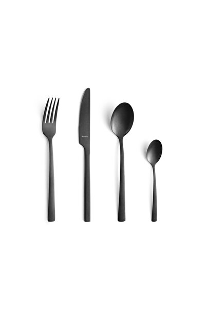 Amefa Set de tacâmuri, 16 piese, Amefa, Manille Vintage Black, oțel inoxidabi...