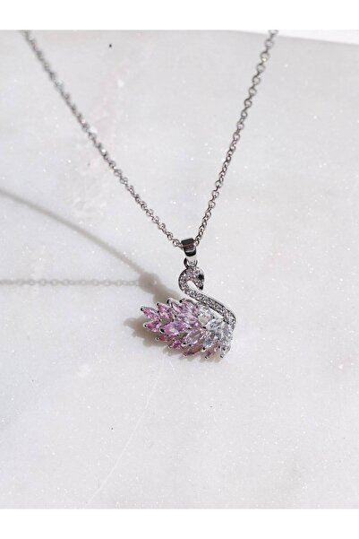 Reorah Collection Pembe Princess Kuğu Kolye