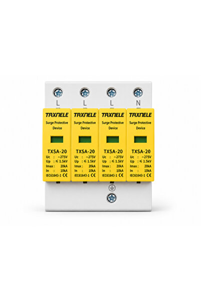 TAXNELE AC surge arrester TXSA-20, 4P, Uc 275V, Imax 20kA, In 10kA, Up 1.5kV,...