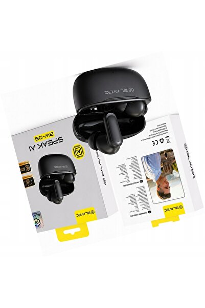 Blavec Căști TWS BW-08 traducător AI negre în timp real pentru Moto Edge 50 F...