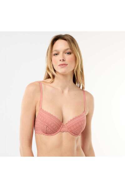 KIABI Lace Balconette Bra PINK