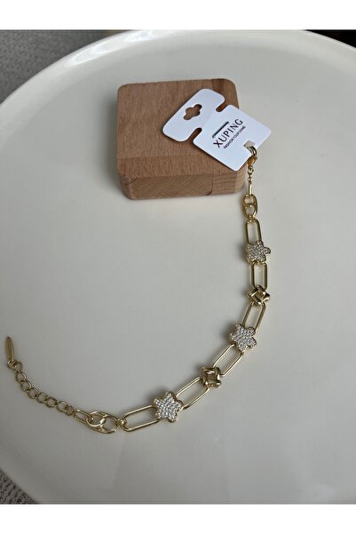 XUPING JEWELRY Zirkon taşlı çiçek detay bileklik